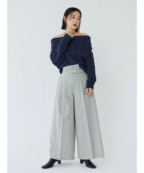 POLO BCSコラボ】ケーブルオフショルニットプルオーバー（ニット
