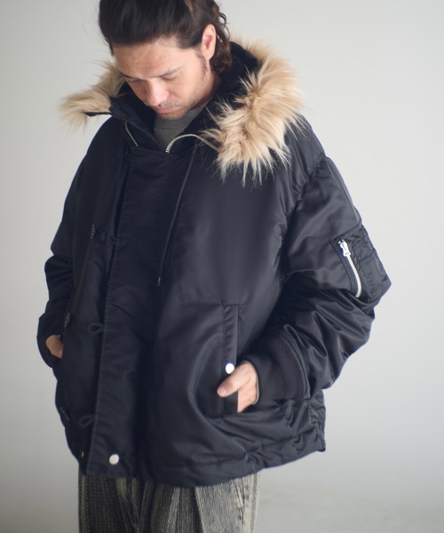 ADAM PATEK(アダムパテック)の「mj11053-N-2.5B jacket ミリタリーブルゾン(AP2523011)(ミリタリージャケット・メンズ・ブラック/オリーブ・1/2)」の4枚目の写真
