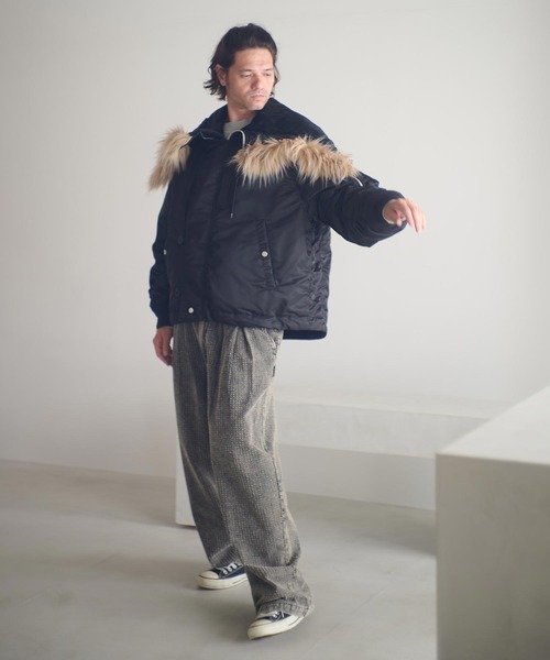 ADAM PATEK(アダムパテック)の「mj11053-N-2.5B jacket ミリタリーブルゾン(AP2523011)(ミリタリージャケット・メンズ・ブラック/オリーブ・1/2)」の7枚目の写真