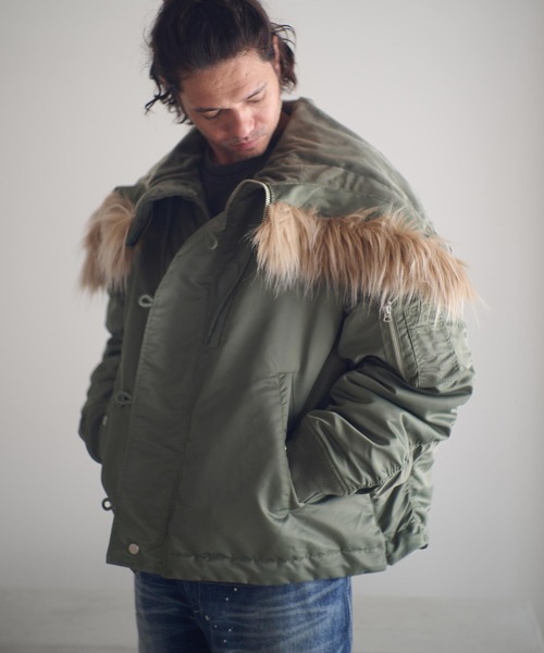 ADAM PATEK(アダムパテック)の「mj11053-N-2.5B jacket ミリタリーブルゾン(AP2523011)(ミリタリージャケット・メンズ・ブラック/オリーブ・1/2)」の8枚目の写真