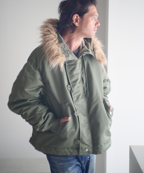 ADAM PATEK(アダムパテック)の「mj11053-N-2.5B jacket ミリタリーブルゾン(AP2523011)(ミリタリージャケット・メンズ・ブラック/オリーブ・1/2)」の10枚目の写真