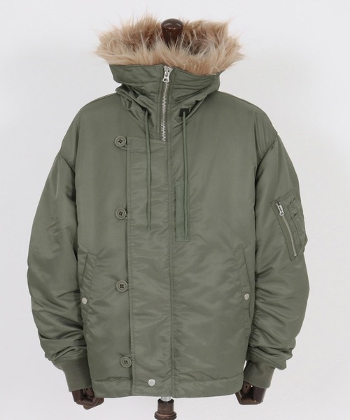 ADAM PATEK(アダムパテック)の「mj11053-N-2.5B jacket ミリタリーブルゾン(AP2523011)(ミリタリージャケット・メンズ・ブラック/オリーブ・1/2)」の14枚目の写真