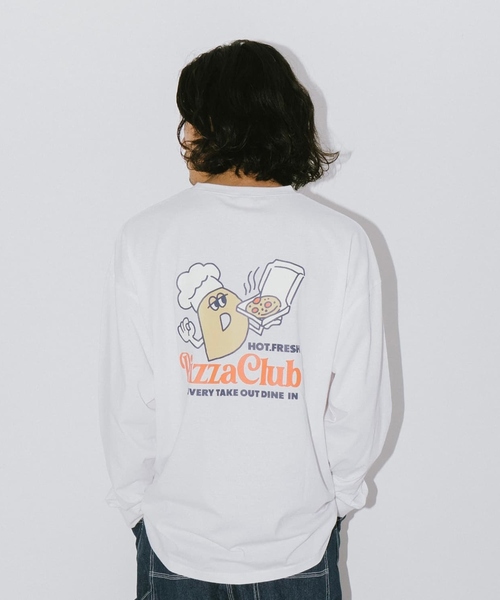 and D. petit main(アンドディープティマイン)の「【親子リンク】【DAD】OFUZAKE柄ロンT(Tシャツ/カットソー・メンズ・ベージュ系その他/グリーン/ホワイト・F)」の1枚目の写真