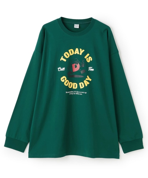 and D. petit main(アンドディープティマイン)の「【親子リンク】【DAD】OFUZAKE柄ロンT(Tシャツ/カットソー・メンズ・ベージュ系その他/グリーン/ホワイト・F)」の3枚目の写真