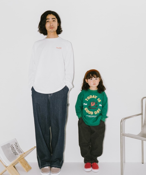 and D. petit main(アンドディープティマイン)の「【親子リンク】【DAD】OFUZAKE柄ロンT(Tシャツ/カットソー・メンズ・ベージュ系その他/グリーン/ホワイト・F)」の10枚目の写真