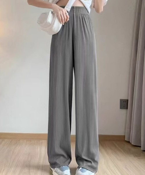 roomy(ルーミー)の「ワイドルーズストレートパンツ(その他パンツ・レディース・ブラック/オフホワイト/モカ/チャコールグレー・M)」の1枚目の写真
