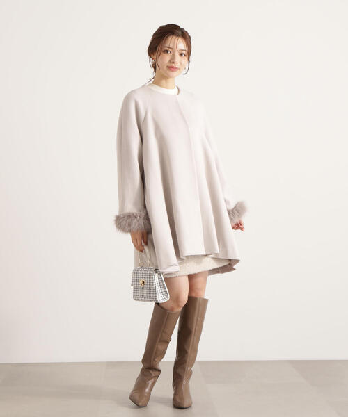 PROPORTION BODY DRESSING(プロポーションボディドレッシング)の「イレヘムミドル丈コート / 1215252003(ノーカラーコート・レディース・ダークグレー/ベージュ/グレー・MEDIUM/SMALL)」の14枚目の写真