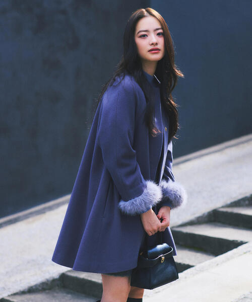 PROPORTION BODY DRESSING(プロポーションボディドレッシング)の「イレヘムミドル丈コート / 1215252003(ノーカラーコート・レディース・ダークグレー/ベージュ/グレー・MEDIUM/SMALL)」の22枚目の写真