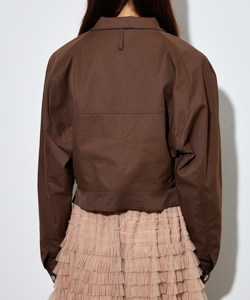 SUWDEE（スーディー）の「round hem pocket zip up blouson（ブルゾン・レディース・ブラック/ブラウン・FREE）」の11枚目の写真