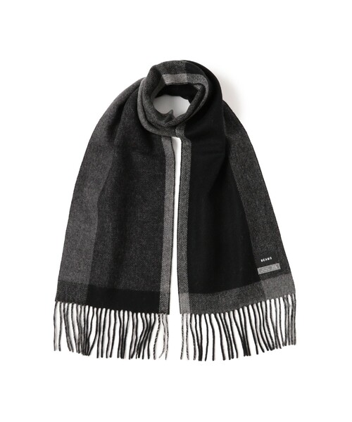 BEAMS(ビームス)の「パネル チェック リバーシブル マフラー(マフラー・メンズ・グレー/ブラック/ダークブラウン・ONE SIZE)」の2枚目の写真