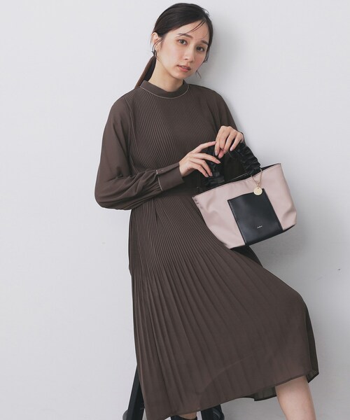 セール】《5色展開/S-3Lサイズ》プリーツフレアワンピース【洗濯機OK