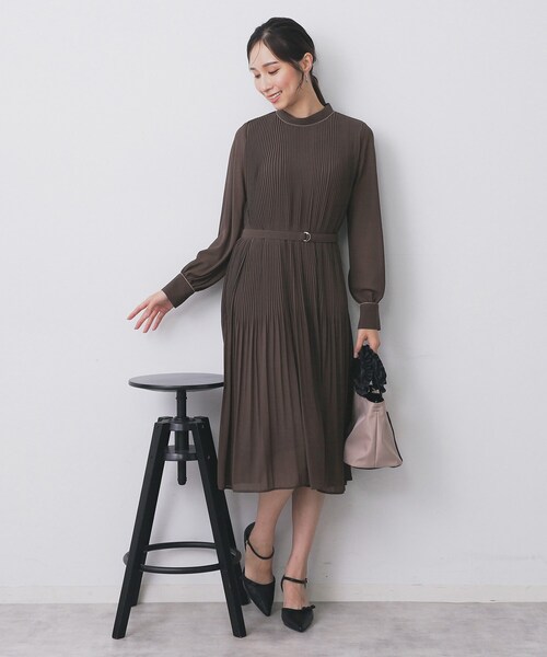 未使用級✨13万 フォクシー コーラル Aライン フレアワンピース プリーツ 未使用級✨13万 フォクシー コーラル Aライン フレアワンピース