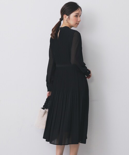 セール】《5色展開/S-3Lサイズ》プリーツフレアワンピース【洗濯機OK