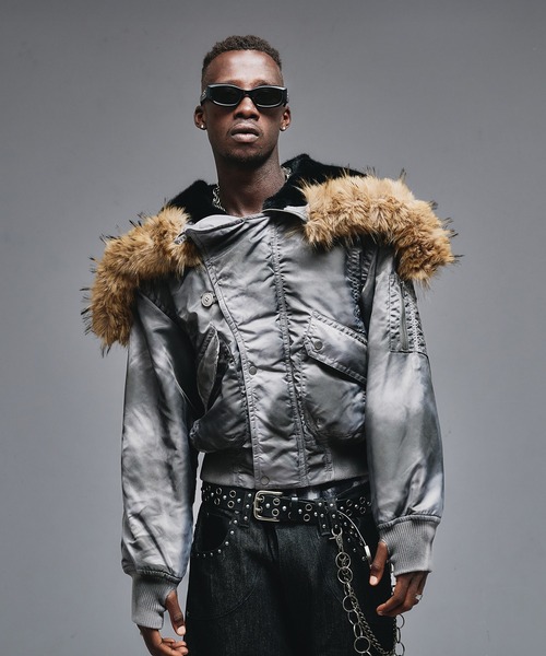 ANDER HUNK（アンダーハンク）の「Faded N2B Flight Jacket / フェードN2Bフライトジャケット（ブルゾン・メンズ・ブラウン/グレー/カーキ/ブラック・LARGE/MEDIUM/SMALL）」の19枚目の写真