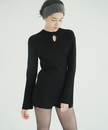 W FACE KNIT MINI ONEPIECE