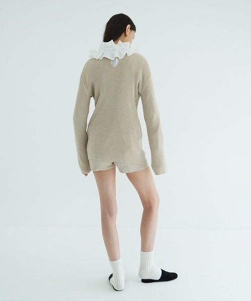 CLANE（クラネ）の「W FACE KNIT MINI ONEPIECE（ワンピース・レディース・アイボリー/ブラック・0/1/2）」の15枚目の写真