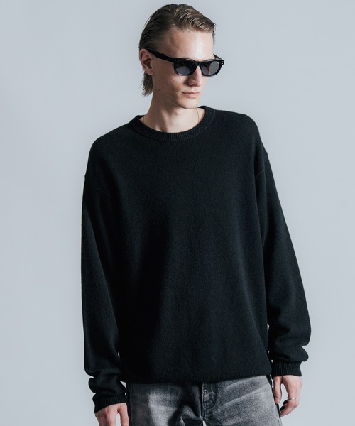 =͟͟͞͞ʕ•̫͡•ʔStussy ブラック ニットセーター S YAK CREW NECK KNIT SWEATER（ニット/セーター）｜CRIMIE（クライミー