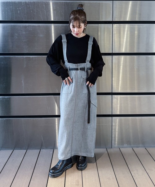 niko and...（ニコアンド）の「【MODE NORM CORE】 ウール混マトンスリーブプルオーバー（Tシャツ/カットソー・レディース・ブラック/チャコール/ライトグレー・LARGE/MEDIUM）」の17枚目の写真