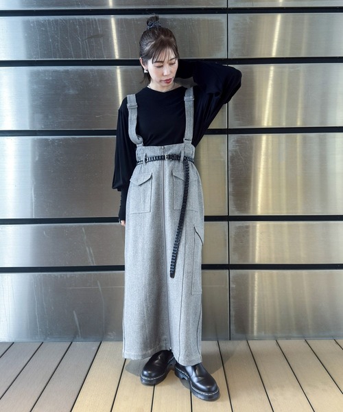 niko and...（ニコアンド）の「【MODE NORM CORE】 ウール混マトンスリーブプルオーバー（Tシャツ/カットソー・レディース・ブラック/チャコール/ライトグレー・LARGE/MEDIUM）」の18枚目の写真