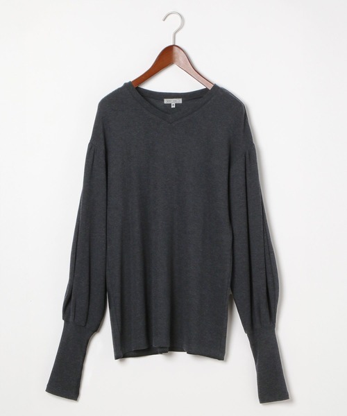 niko and...（ニコアンド）の「【MODE NORM CORE】 ウール混マトンスリーブプルオーバー（Tシャツ/カットソー・レディース・ブラック/チャコール/ライトグレー・LARGE/MEDIUM）」の22枚目の写真