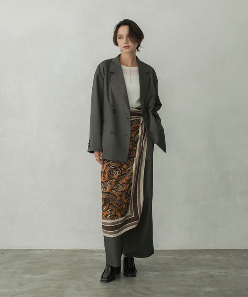 forksy.（フォルクシー）の「【forksy.】ウェルトポケットダブルテーラードジャケット＜セットアップ対応＞（テーラードジャケット・レディース・ダークブラウン/ブラック/ライトベージュ/チャコールグレー・FREE）」の7枚目の写真