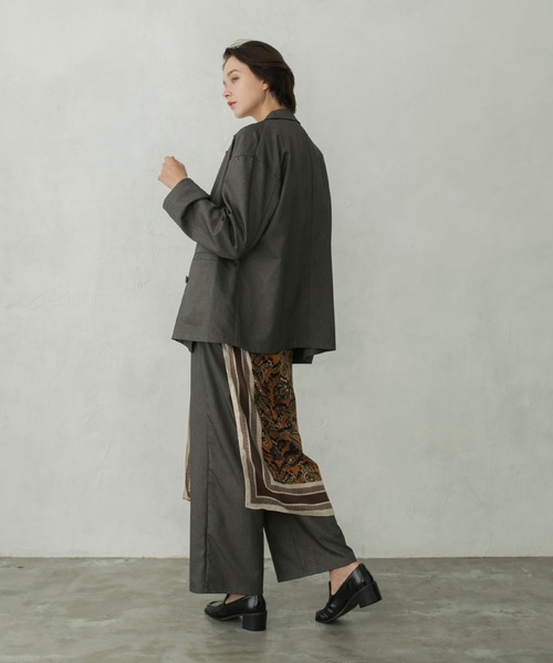 forksy.（フォルクシー）の「【forksy.】ウェルトポケットダブルテーラードジャケット＜セットアップ対応＞（テーラードジャケット・レディース・ダークブラウン/ブラック/ライトベージュ/チャコールグレー・FREE）」の6枚目の写真