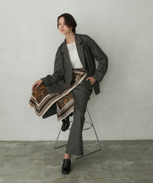 forksy.（フォルクシー）の「【forksy.】ウェルトポケットダブルテーラードジャケット＜セットアップ対応＞（テーラードジャケット・レディース・ダークブラウン/ブラック/ライトベージュ/チャコールグレー・FREE）」の5枚目の写真