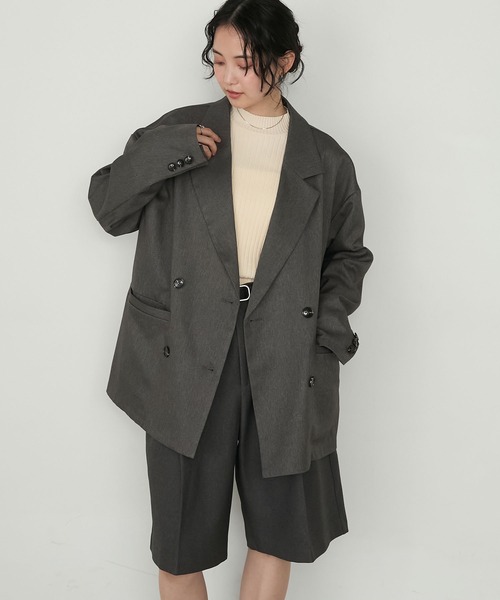 forksy.】【セットアップ対応】ウェルトポケットダブルテーラード