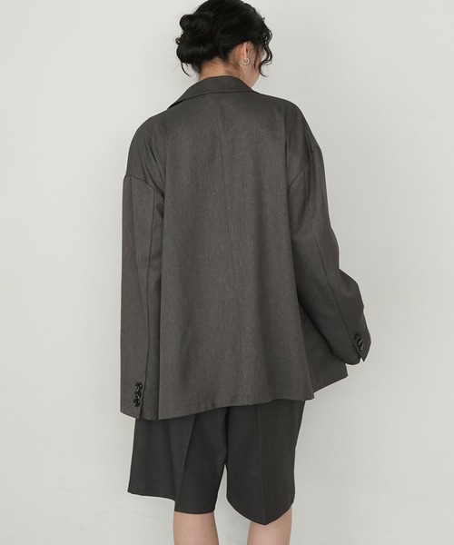 forksy.（フォルクシー）の「【forksy.】ウェルトポケットダブルテーラードジャケット＜セットアップ対応＞（テーラードジャケット・レディース・ダークブラウン/ブラック/ライトベージュ/チャコールグレー・FREE）」の16枚目の写真