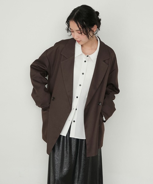 forksy.】【セットアップ対応】ウェルトポケットダブルテーラード