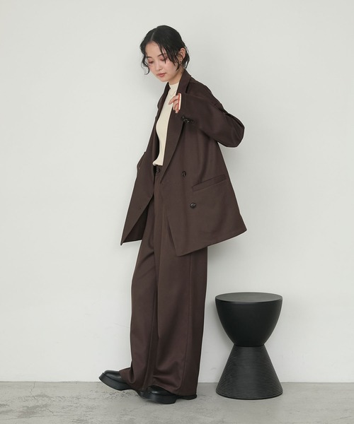 forksy.】【セットアップ対応】ウェルトポケットダブルテーラード