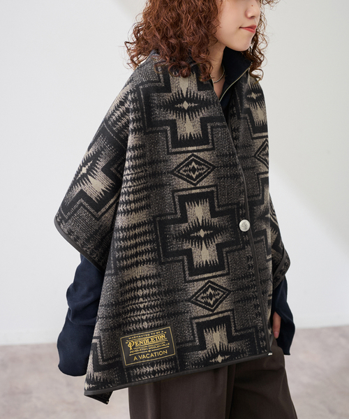 FRAMeWORK（フレームワーク）の「≪一部店舗 ・WEB限定A VACATION/アヴァケーション 別注PENDLETONストール（ストール/ショール・レディース・ブラック/ベージュ・FREE）」の21枚目の写真