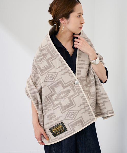 FRAMeWORK（フレームワーク）の「≪一部店舗 ・WEB限定A VACATION/アヴァケーション 別注PENDLETONストール（ストール/ショール・レディース・ブラック/ベージュ・FREE）」の16枚目の写真