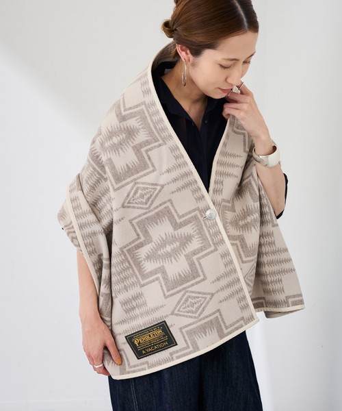 FRAMeWORK（フレームワーク）の「≪一部店舗 ・WEB限定A VACATION/アヴァケーション 別注PENDLETONストール（ストール/ショール・レディース・ブラック/ベージュ・FREE）」の14枚目の写真