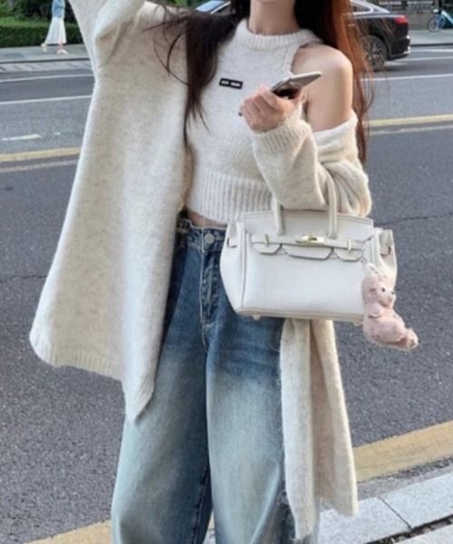 ﾉｰｽﾘｰﾌﾞﾆｯﾄ+ﾆｯﾄｶｰﾃﾞｨｶﾞﾝｾｯﾄ（アンサンブル）｜CADBURY（キャドバリー