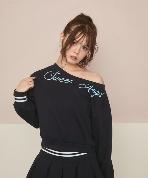 TITTY＆CO. レースキャミ付きスウェットセットアップ TITTY＆CO. セットアップ レースキャミ付きスウェット