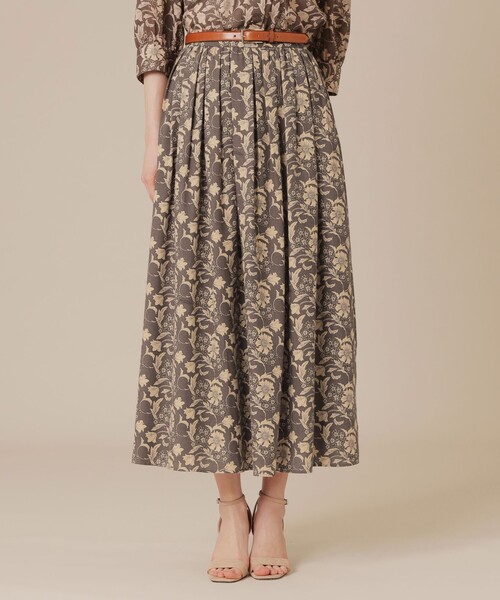 MACKINTOSH LONDON(マッキントッシュ ロンドン)の「【BIBURY FLOWER】オータムバイブリースカート(スカート・レディース・ブラウン系その他5/レッド系その他3・38/36)」の2枚目の写真