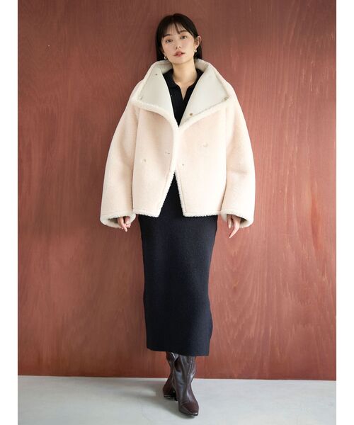 ZOZO限定カラー】ケーブルビジューIラインニットワンピース