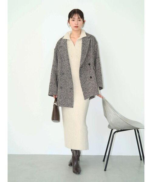 REVIVAL】ケーブルビジューIラインニットワンピース（ワンピース