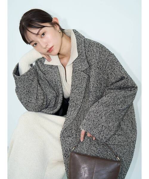 ルネ ♡ ニットワンピース セール】【REVIVAL】ケーブルビジューIラインニットワンピース