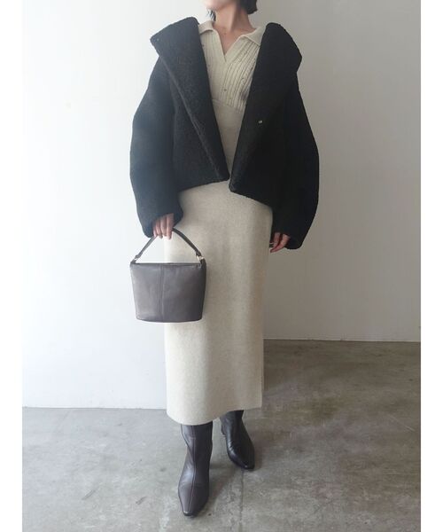 セール】【REVIVAL】ケーブルビジューIラインニットワンピース