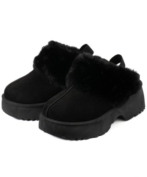 R&E（アールアンドイー）の「【25AW新作】【R&E】ラバーバックベルトフェイクファームートンスリッポン（スリッポン・レディース・ブラック/ダークブラウン/ベージュ・LL/S/M/L）」の8枚目の写真