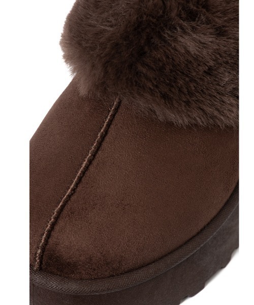 R&E（アールアンドイー）の「【25AW新作】【R&E】ラバーバックベルトフェイクファームートンスリッポン（スリッポン・レディース・ブラック/ダークブラウン/ベージュ・LL/S/M/L）」の11枚目の写真