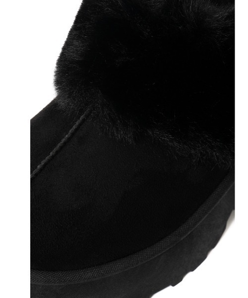 R&E（アールアンドイー）の「【25AW新作】【R&E】ラバーバックベルトフェイクファームートンスリッポン（スリッポン・レディース・ブラック/ダークブラウン/ベージュ・LL/S/M/L）」の9枚目の写真