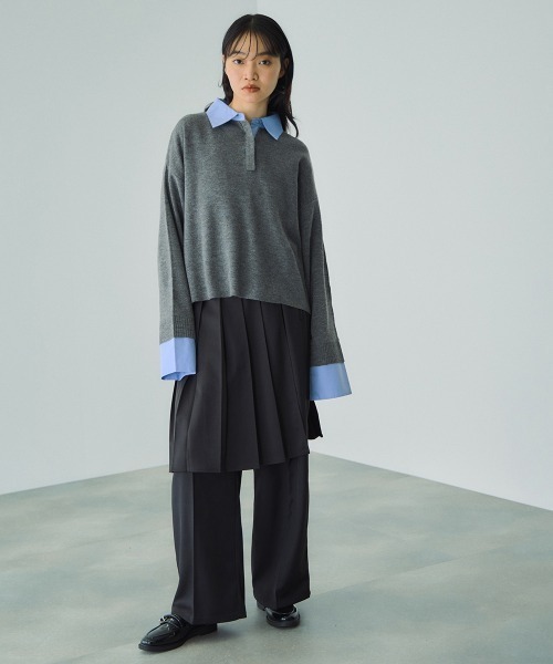 VICKY(ビッキー)の「ラッププリーツスカートセットパンツ≪手洗い可能≫(その他パンツ・レディース・ブラウン/ブラック/ダークグレー・M)」の13枚目の写真