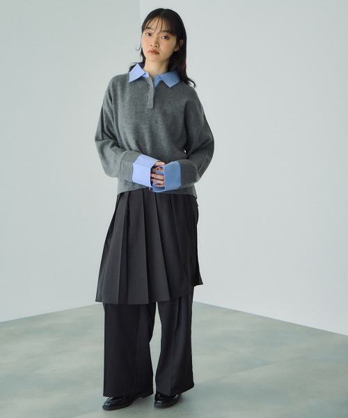 VICKY(ビッキー)の「ラッププリーツスカートセットパンツ≪手洗い可能≫(その他パンツ・レディース・ブラウン/ブラック/ダークグレー・M)」の4枚目の写真