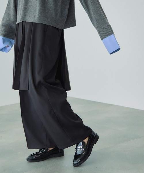 VICKY(ビッキー)の「ラッププリーツスカートセットパンツ≪手洗い可能≫(その他パンツ・レディース・ブラウン/ブラック/ダークグレー・M)」の10枚目の写真