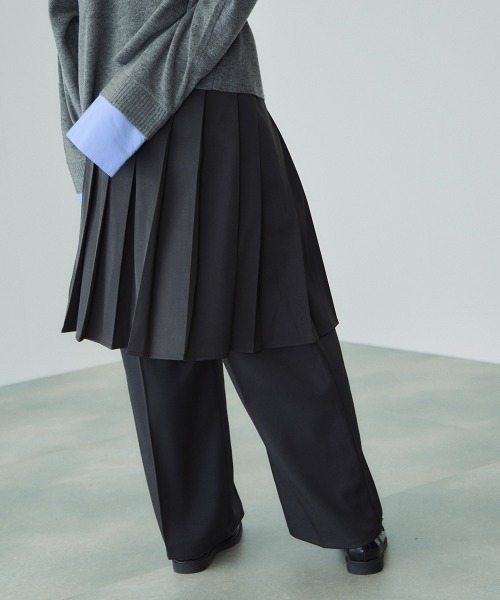 VICKY(ビッキー)の「ラッププリーツスカートセットパンツ≪手洗い可能≫(その他パンツ・レディース・ブラウン/ブラック/ダークグレー・M)」の12枚目の写真