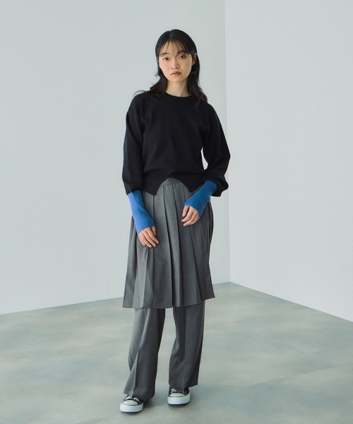 VICKY(ビッキー)の「ラッププリーツスカートセットパンツ≪手洗い可能≫(その他パンツ・レディース・ブラウン/ブラック/ダークグレー・M)」の15枚目の写真