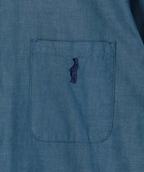 NOLLEY'S LIGHT(ノーリーズライト)の「クマ刺繍ボタンダウンシャツ デニムライク/千鳥(シャツ/ブラウス・メンズ・インディゴブルー/ブルー/ホワイト系その他3/パープル系その他2/ネイビー・M/L/XL/S)」の16枚目の写真